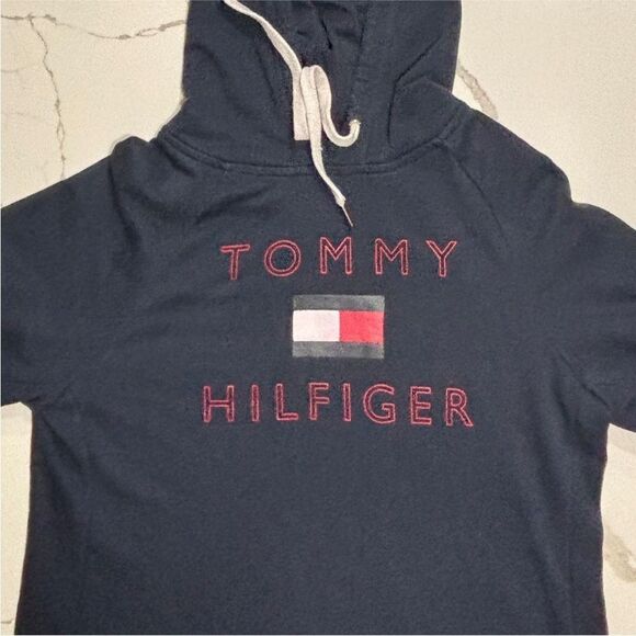 Tommy Hilfiger | Navy Blue Women’s Hoodie Sweatshirt Dress Size Small - Picture 4 of 16